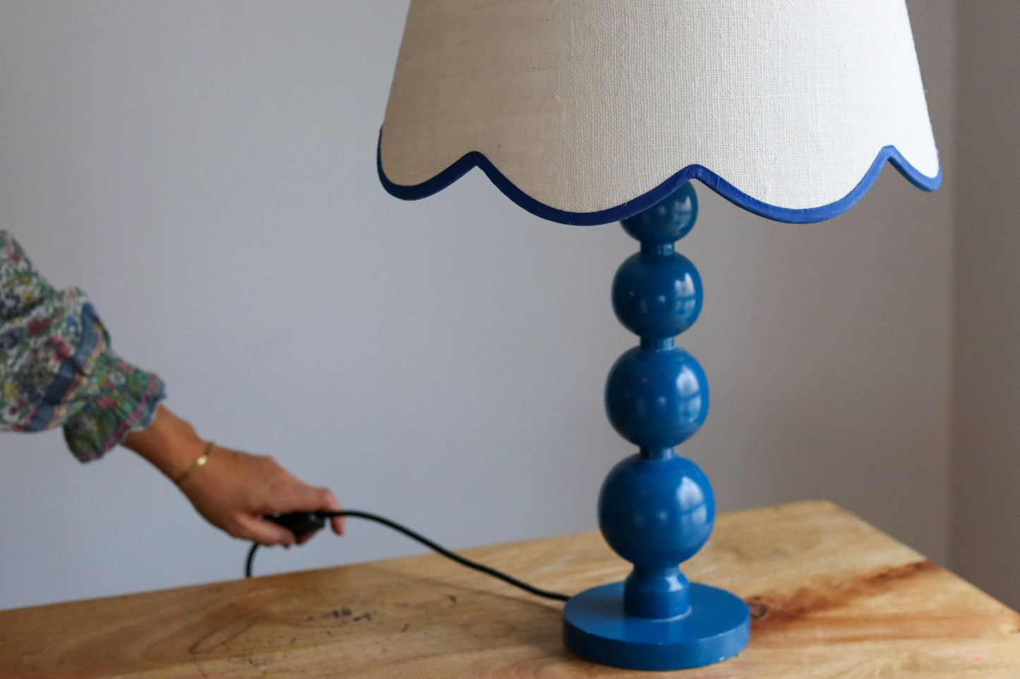 Bobbin Lamp Base - Royal Blue