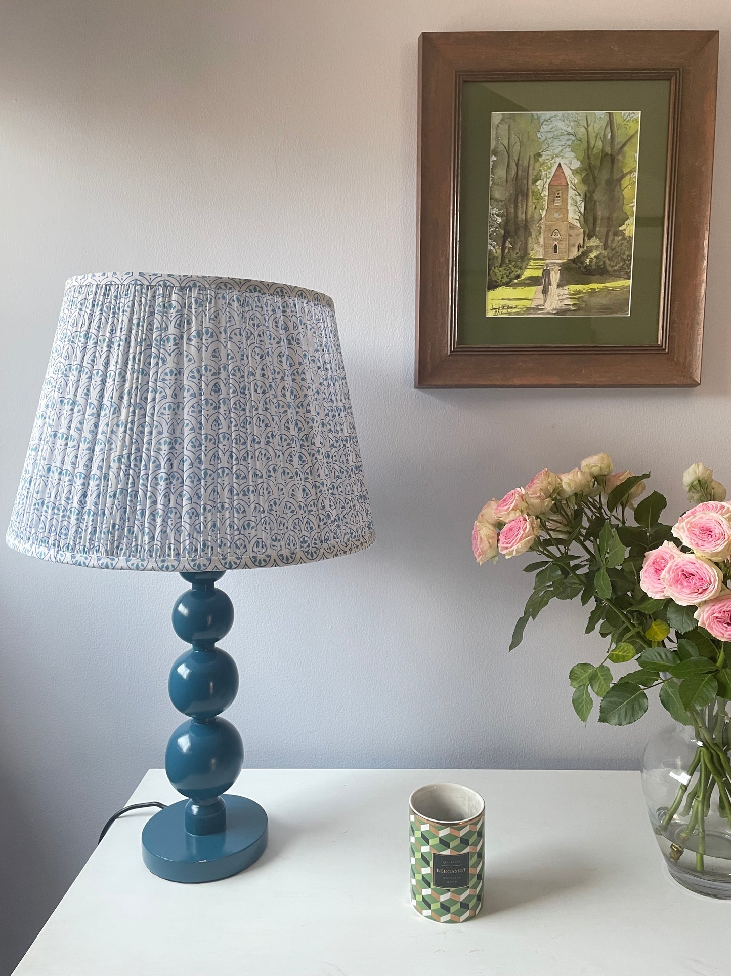 Bobbin Lamp Base - Royal Blue
