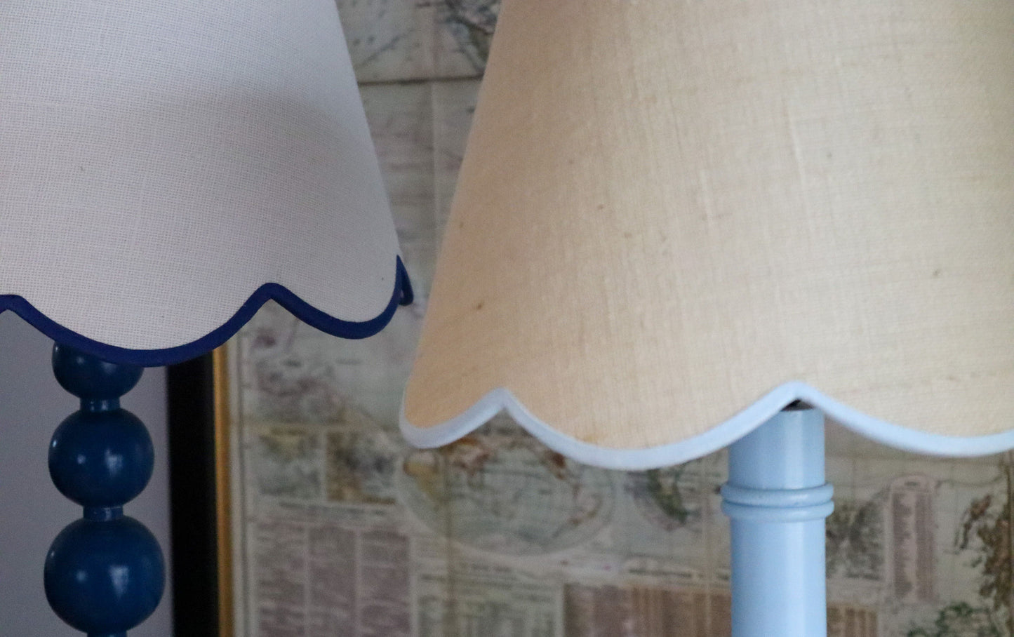 Bamboo Lamp Base - Pale Blue