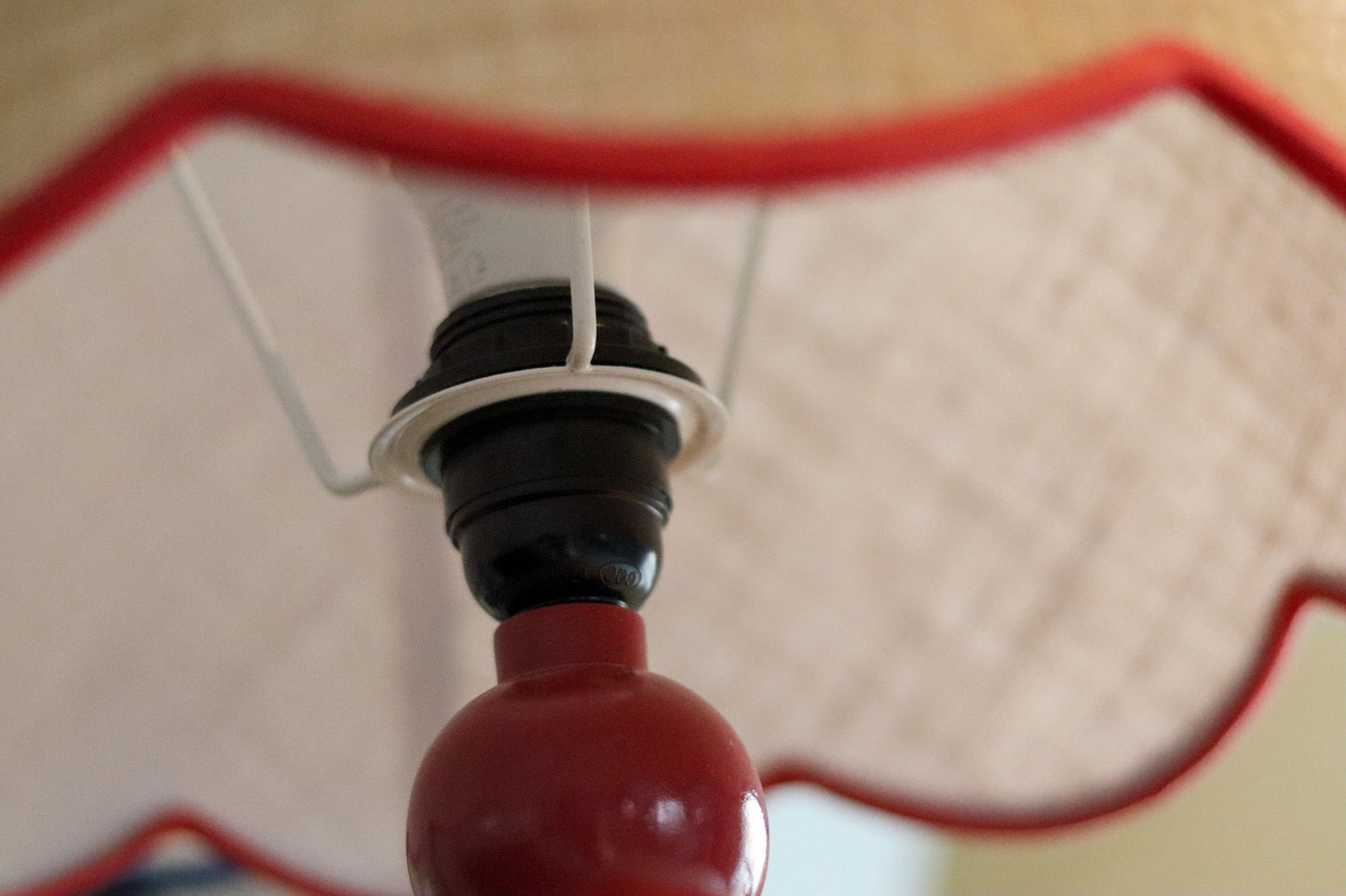 Bobbin Lamp Base - Red