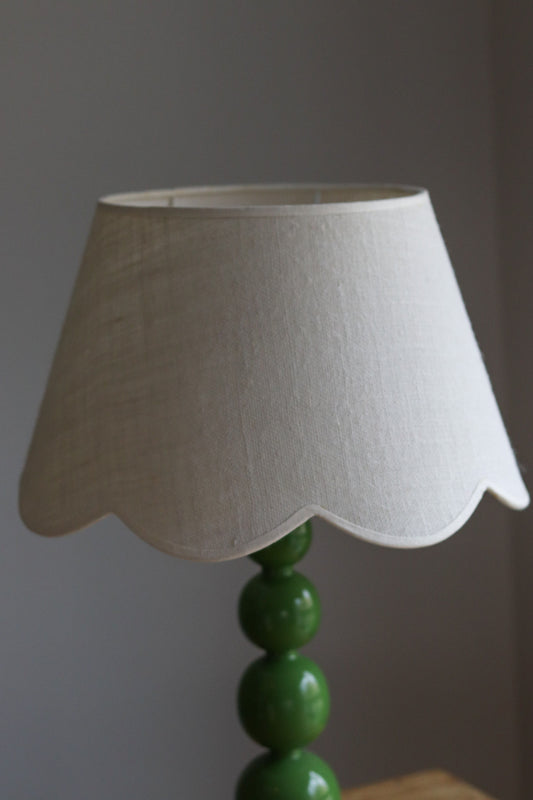 Scallop Edged Lampshade - White