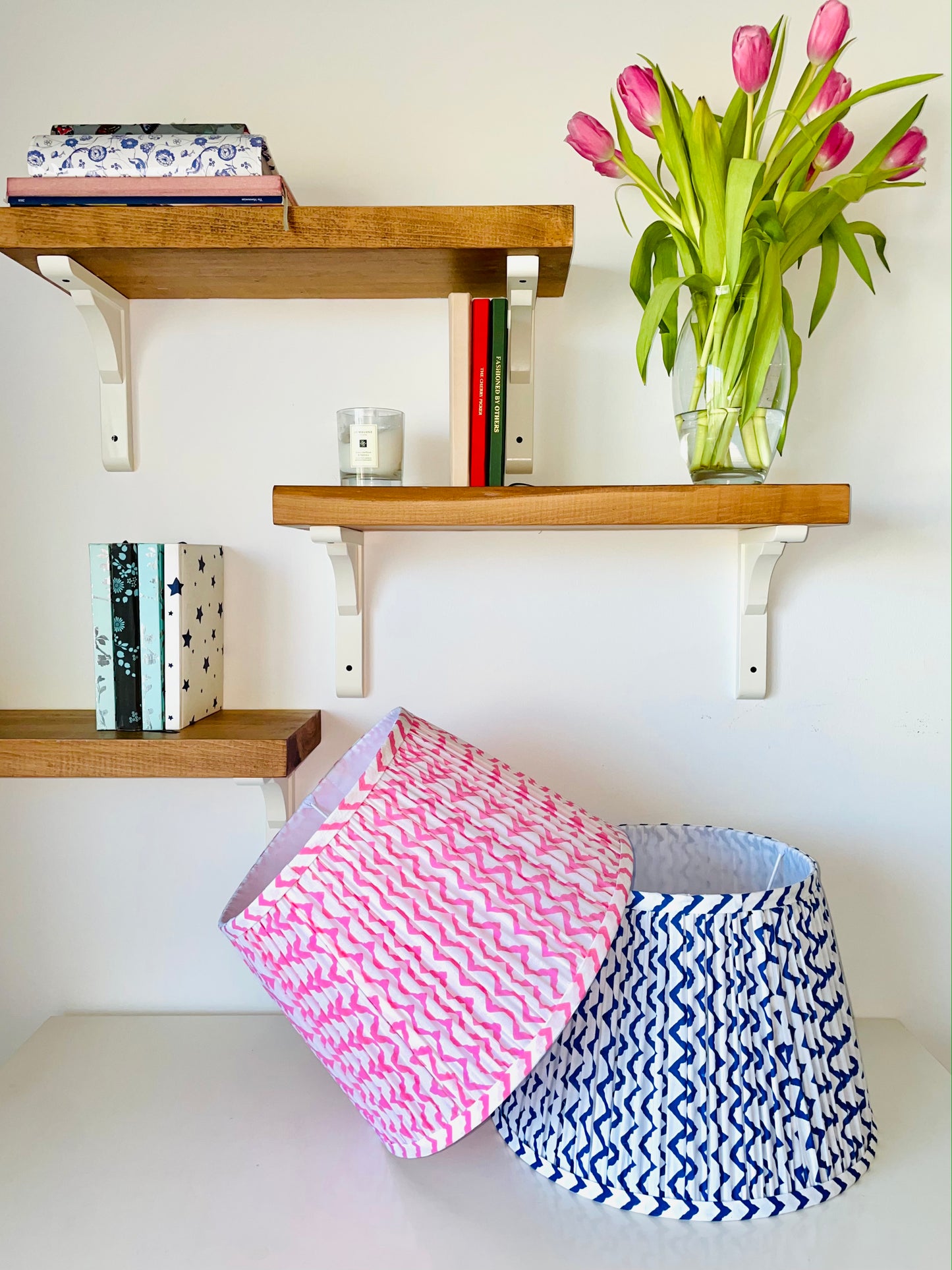 Pink Zigzag Lampshade