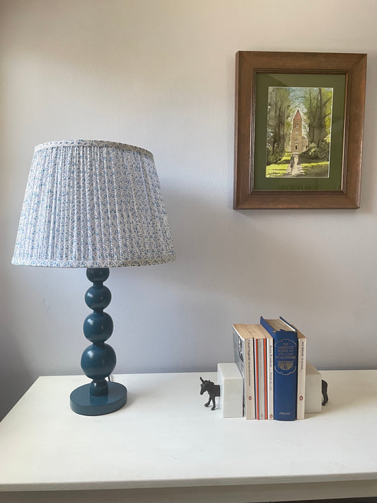 Blue Fan Lampshade